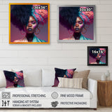Pink And Blue African American Woman I