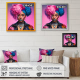 Pink And Blue African American Woman III