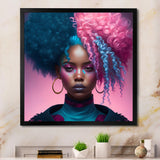 Hip Hop Girl With Pink And Blue Hair III