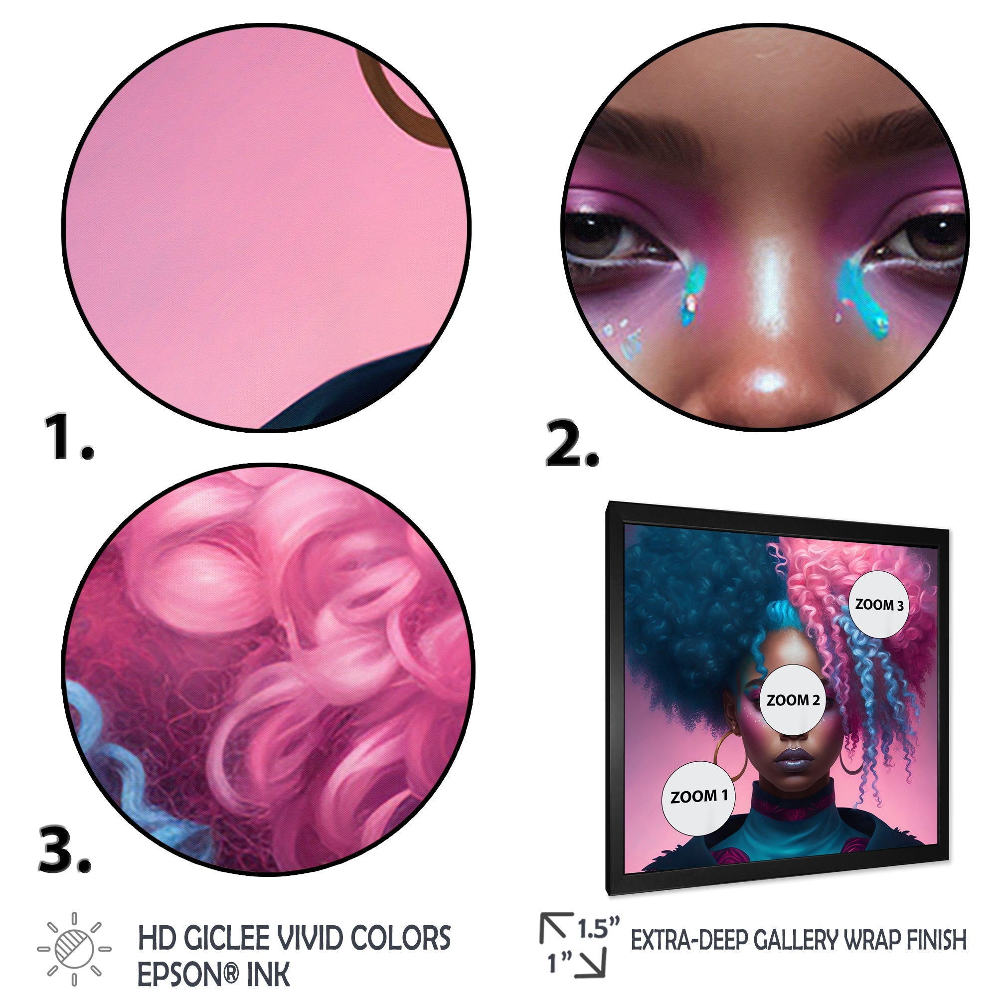 Hip Hop Girl With Pink And Blue Hair III