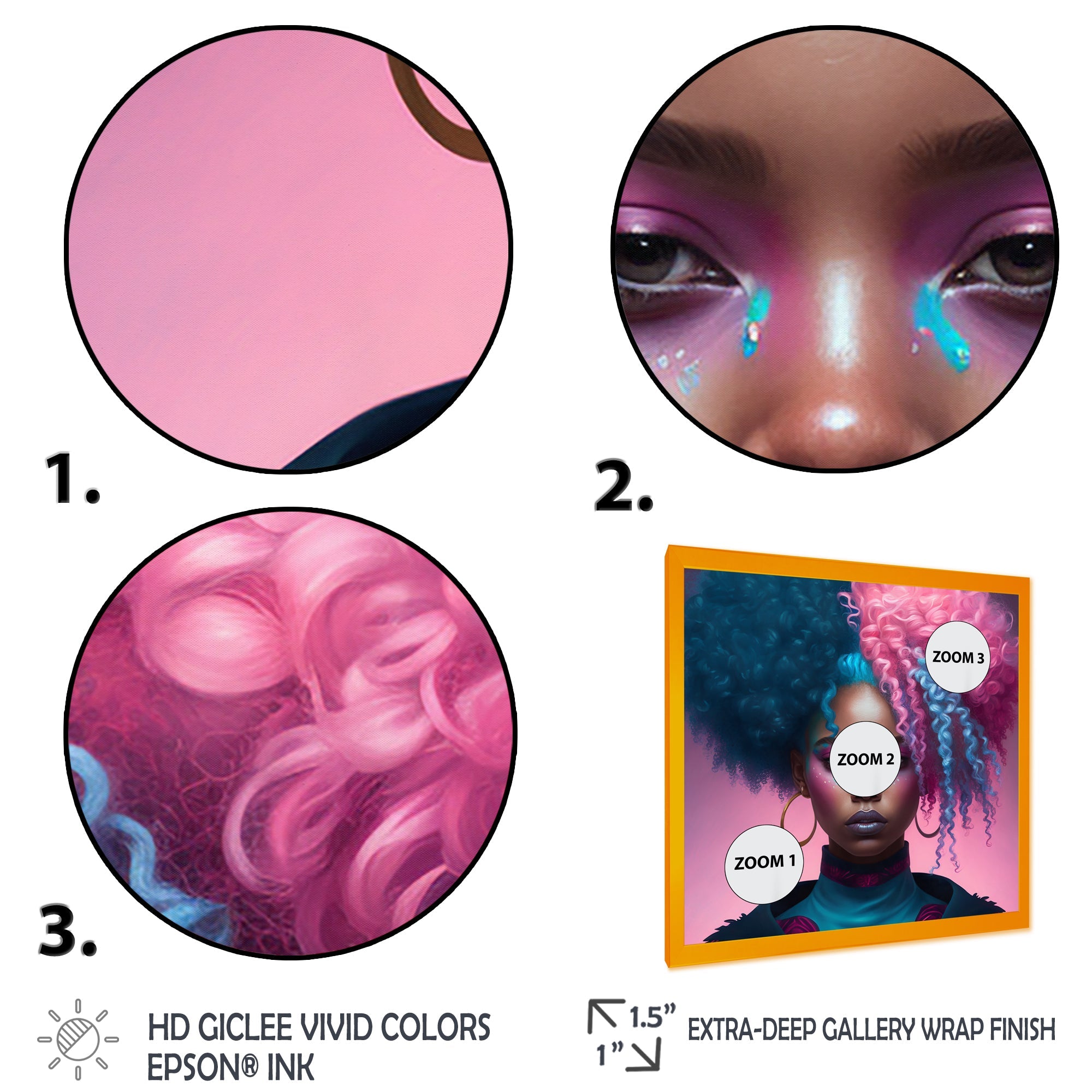 Hip Hop Girl With Pink And Blue Hair III