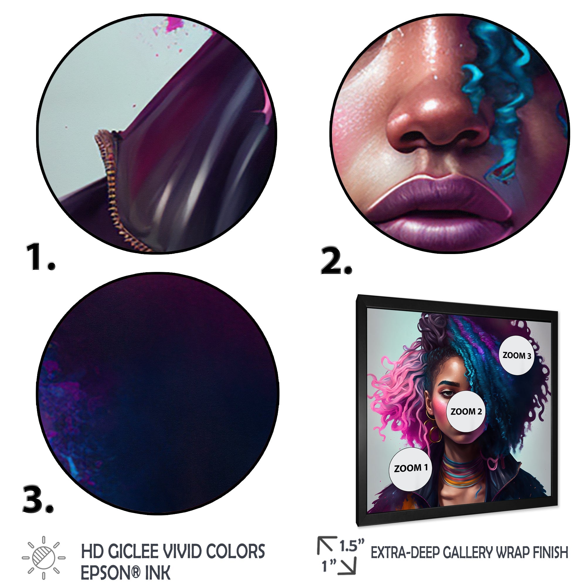 Fashion Hip Hop Girl In Pink And Blue I