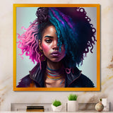 Fashion Hip Hop Girl In Pink And Blue I