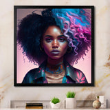 Fashion Hip Hop Girl In Pink And Blue III