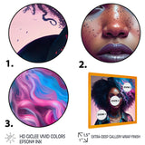 Fashion Hip Hop Girl In Pink And Blue III