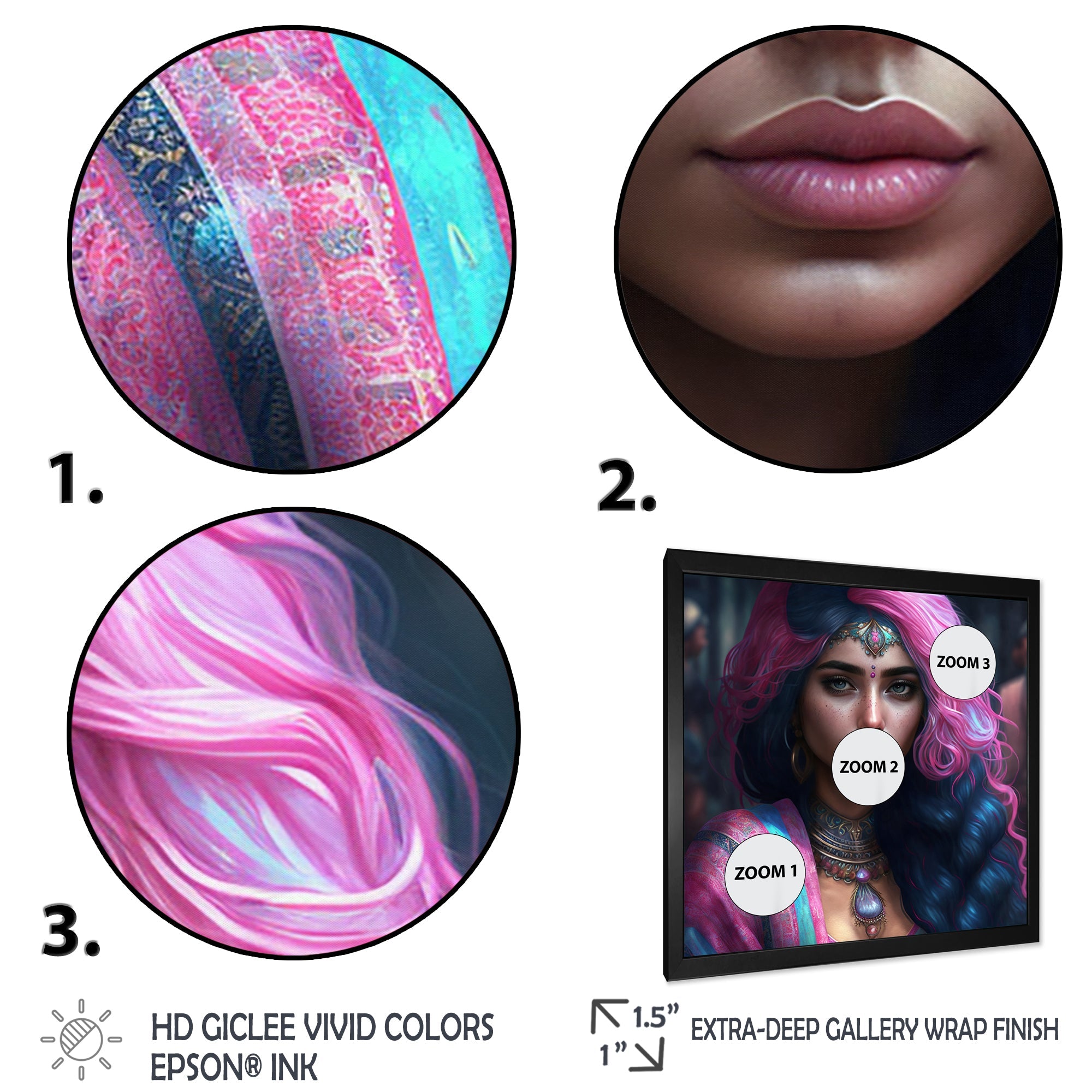 Fashion Indian Woman In Pink And Blue IV