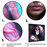 Fashion Indian Woman In Pink And Blue IV