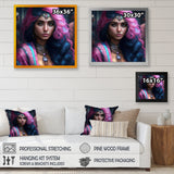 Fashion Indian Woman In Pink And Blue IV