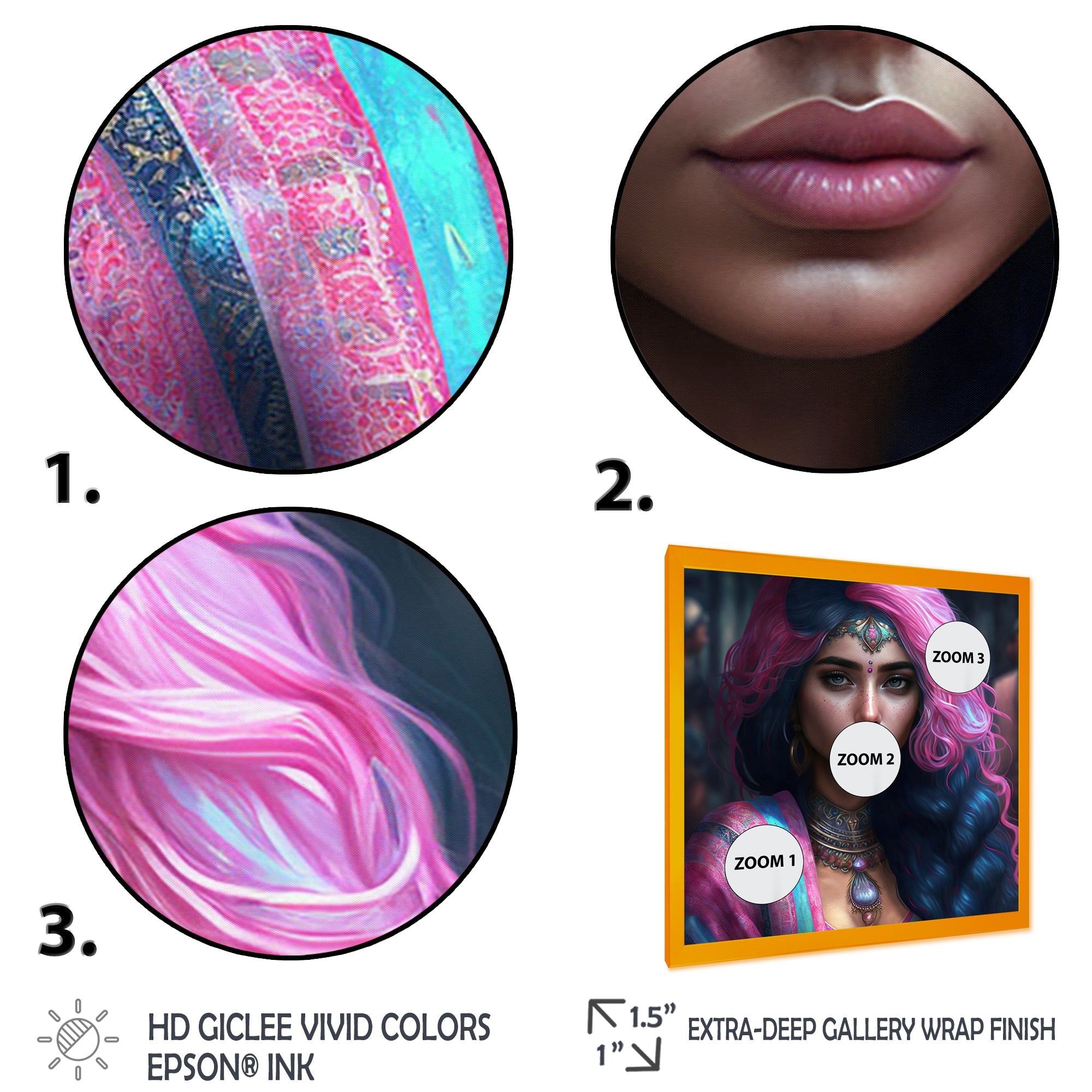 Fashion Indian Woman In Pink And Blue IV