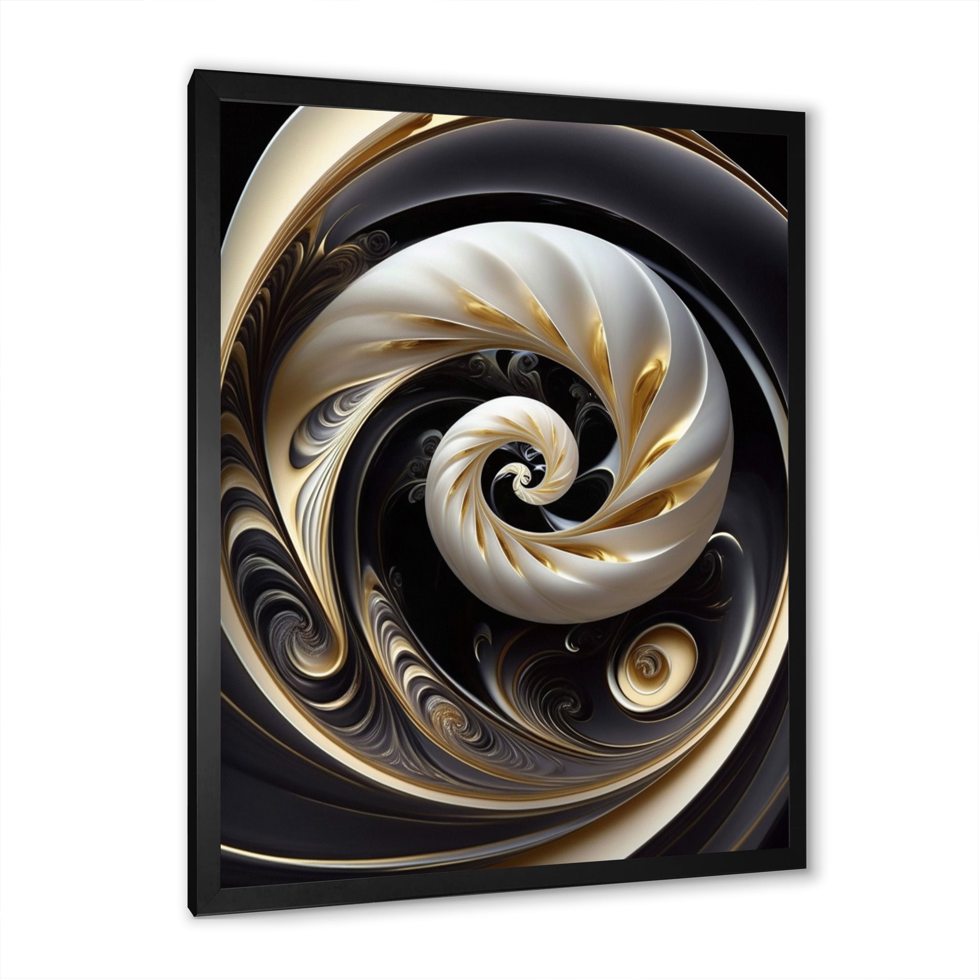 Gold Black And White Stained Glass V