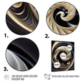 Gold Black And White Stained Glass V