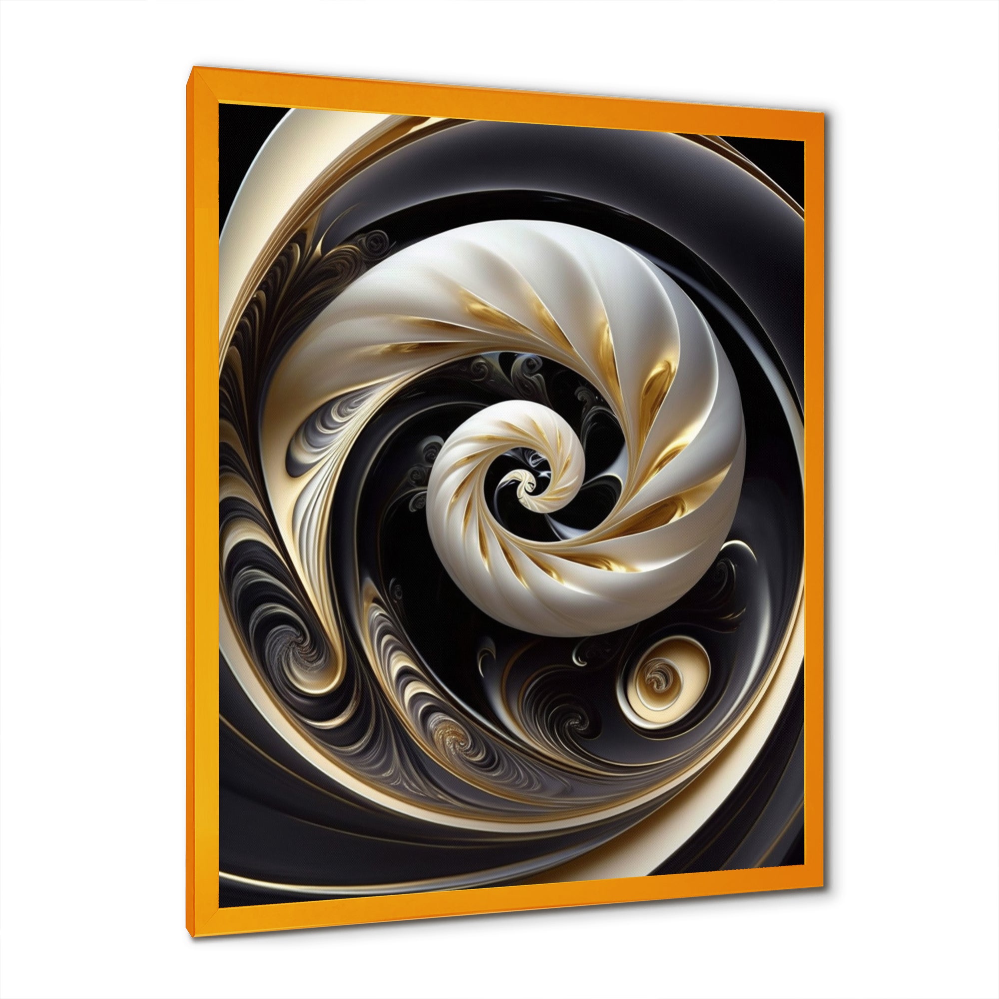 Gold Black And White Stained Glass V