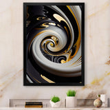 Gold And Black Stained Glass Spiral III