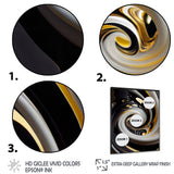 Gold And Black Stained Glass Spiral III