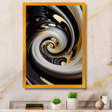 Gold And Black Stained Glass Spiral III