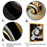 Gold And Black Stained Glass Spiral III