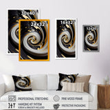 Gold And Black Stained Glass Spiral III