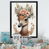 Cute Baby Flamingo With Floral Crown