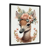 Cute Baby Flamingo With Floral Crown