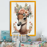 Cute Baby Flamingo With Floral Crown