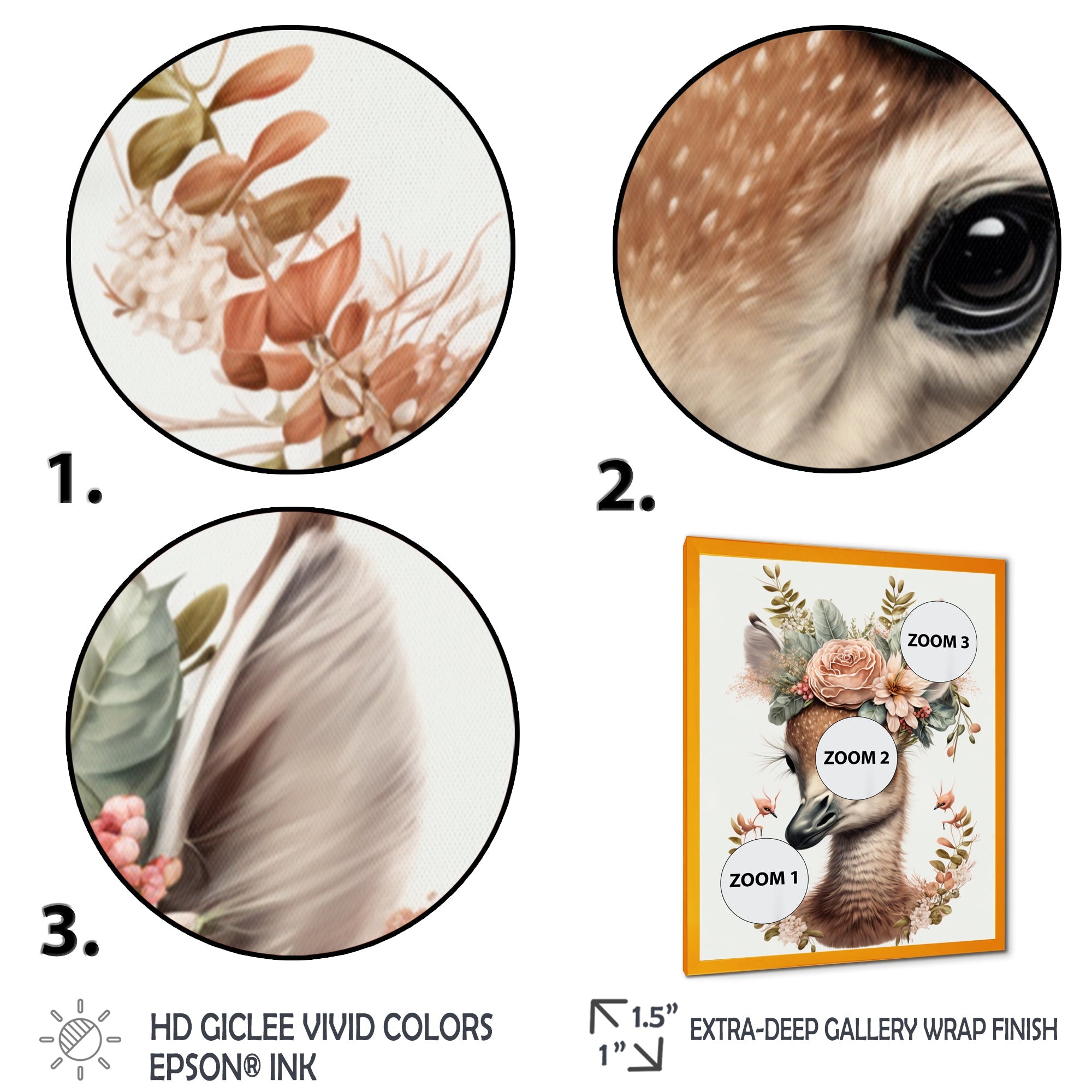 Cute Baby Flamingo With Floral Crown