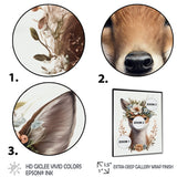 Cute Baby Fox With Floral Crown II