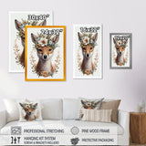 Cute Baby Fox With Floral Crown II