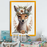 Cute Baby Fox With Floral Crown II