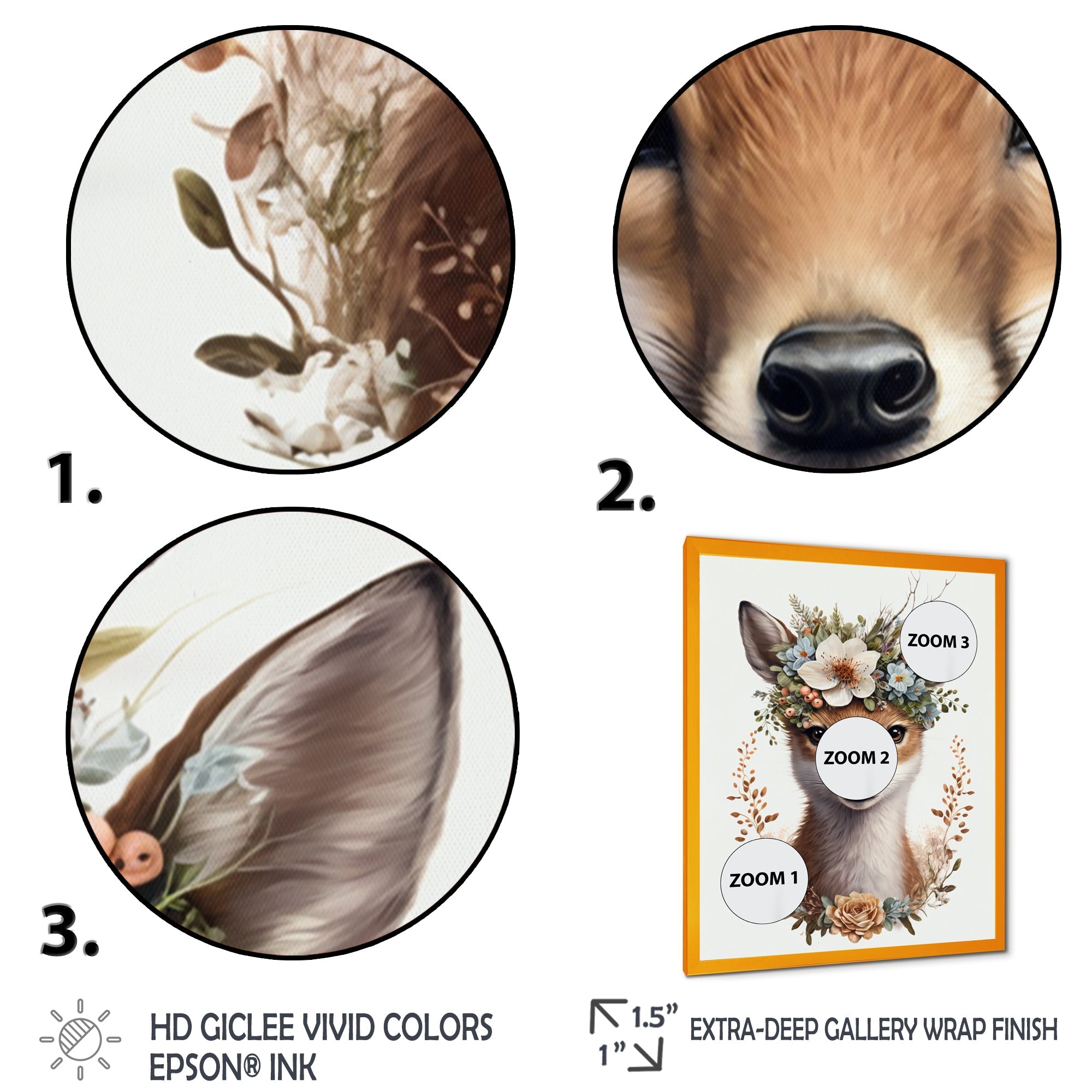 Cute Baby Fox With Floral Crown II