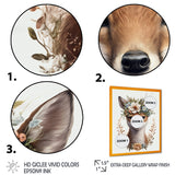 Cute Baby Fox With Floral Crown II