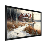 Calm Red Barn In Winter II