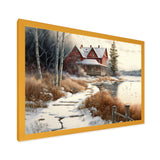 Calm Red Barn In Winter II