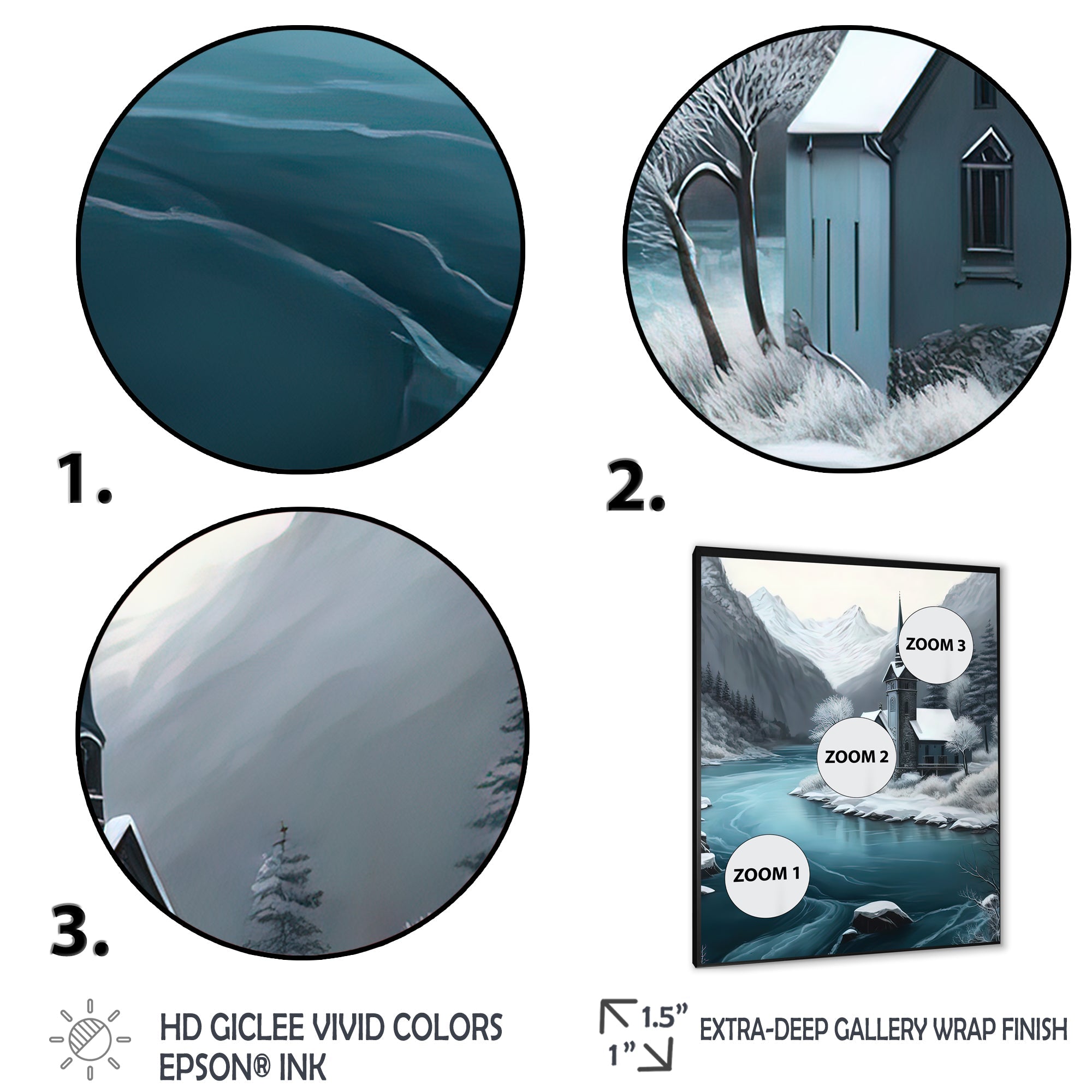 Church On A Lake In Winter III