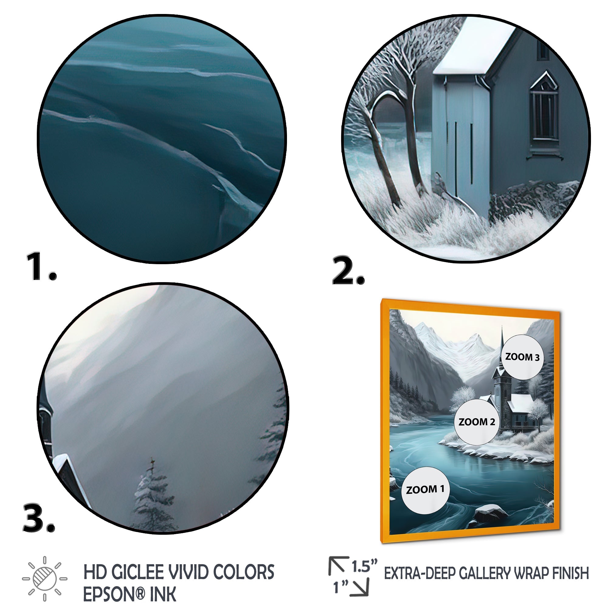 Church On A Lake In Winter III