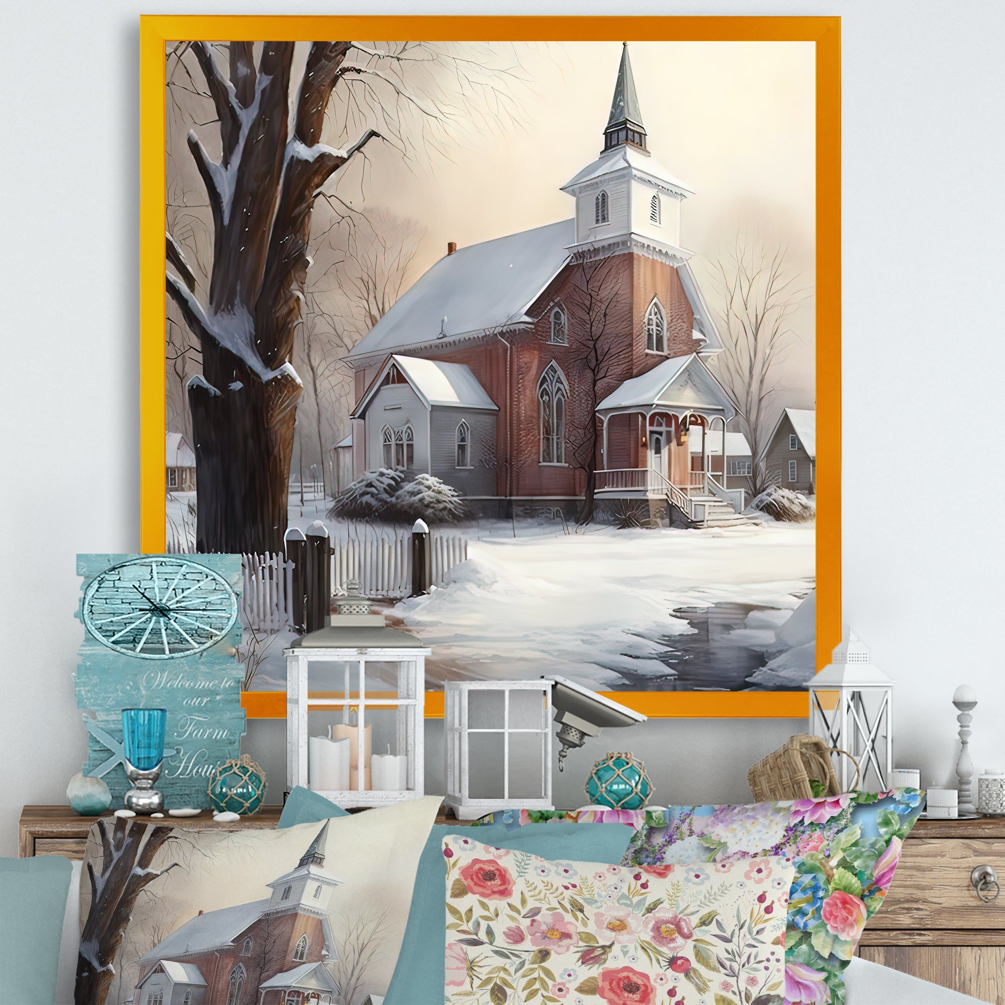 Church In Country During Winter II