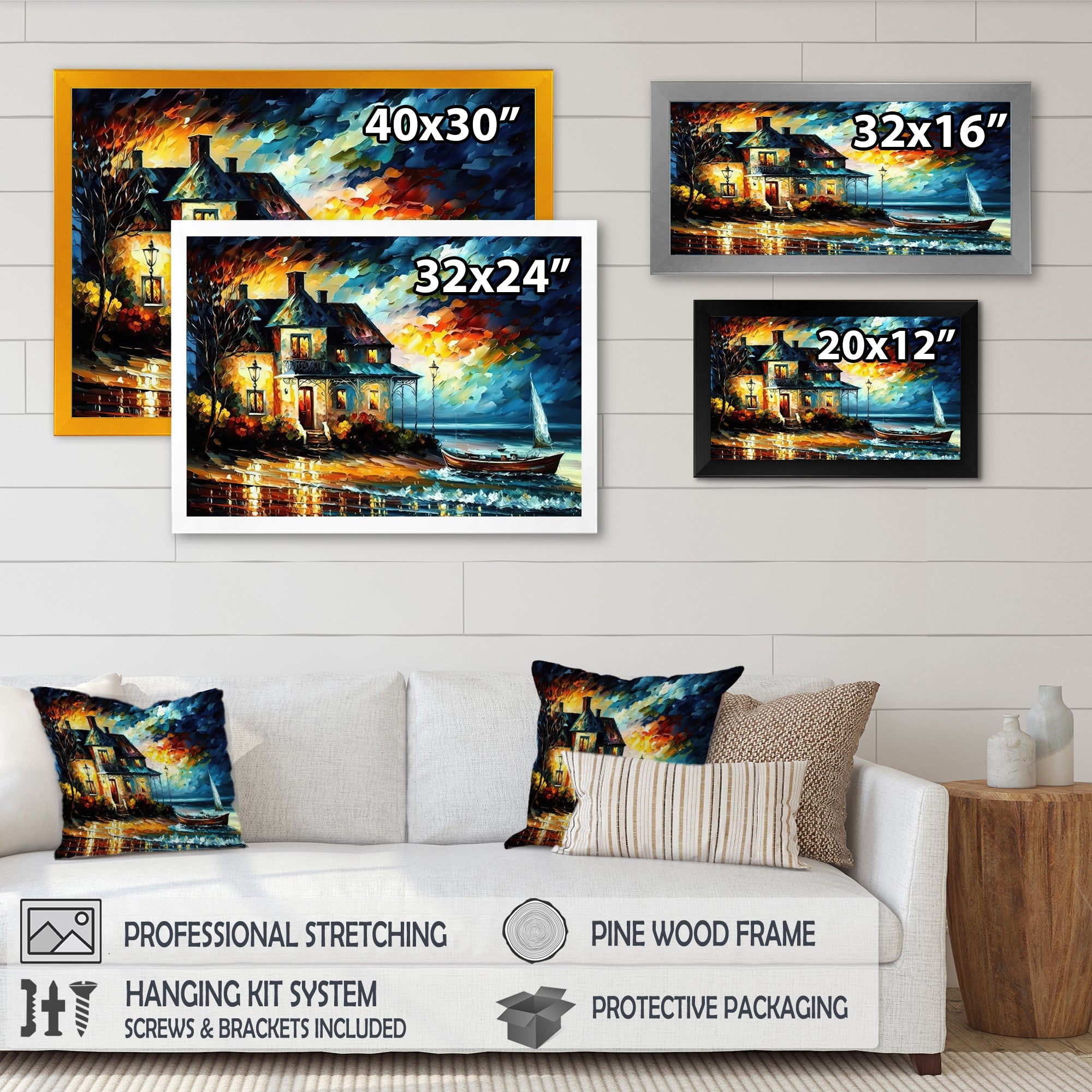 Monochome Yellow And Grey Farm I