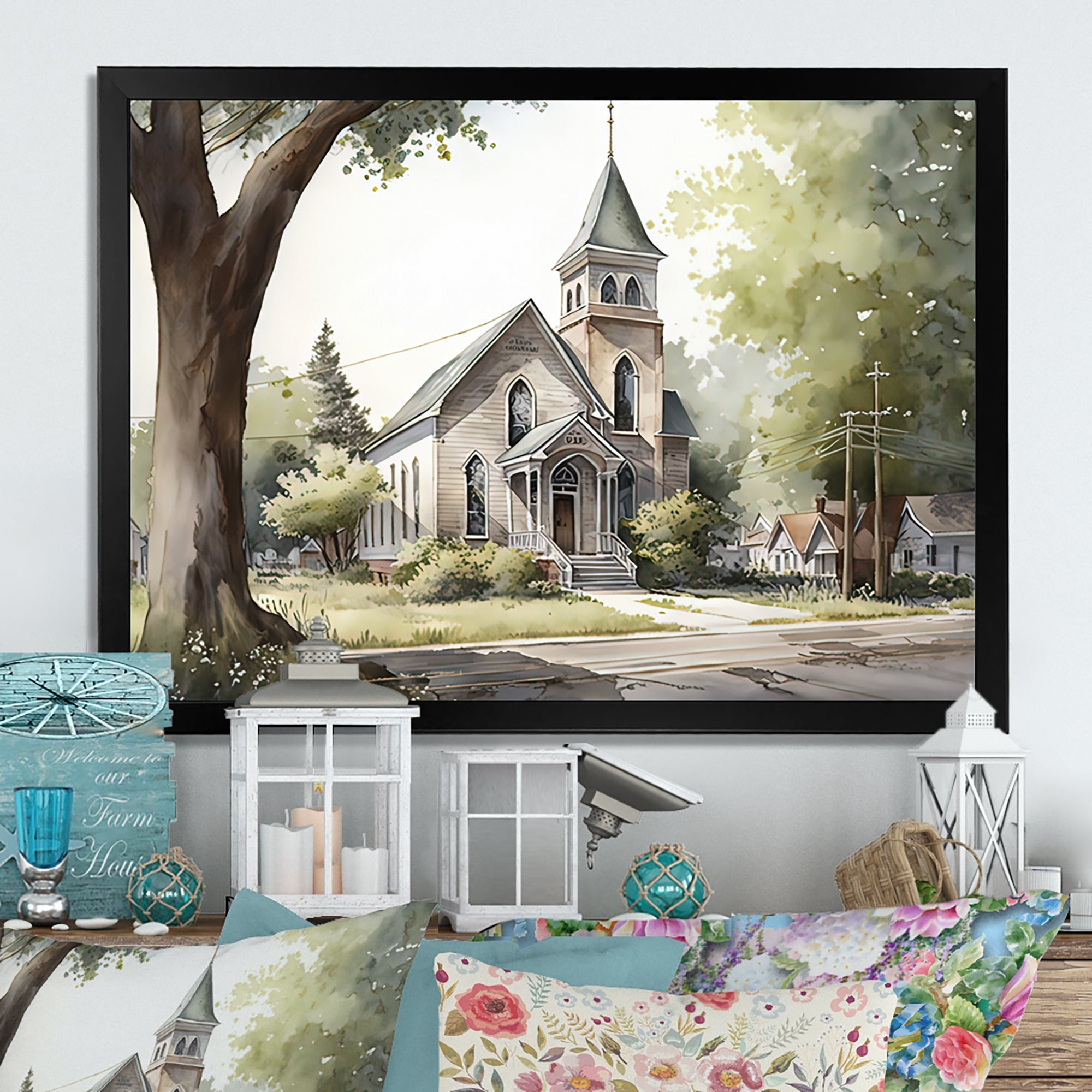 Monochome Yellow And Grey Farm III