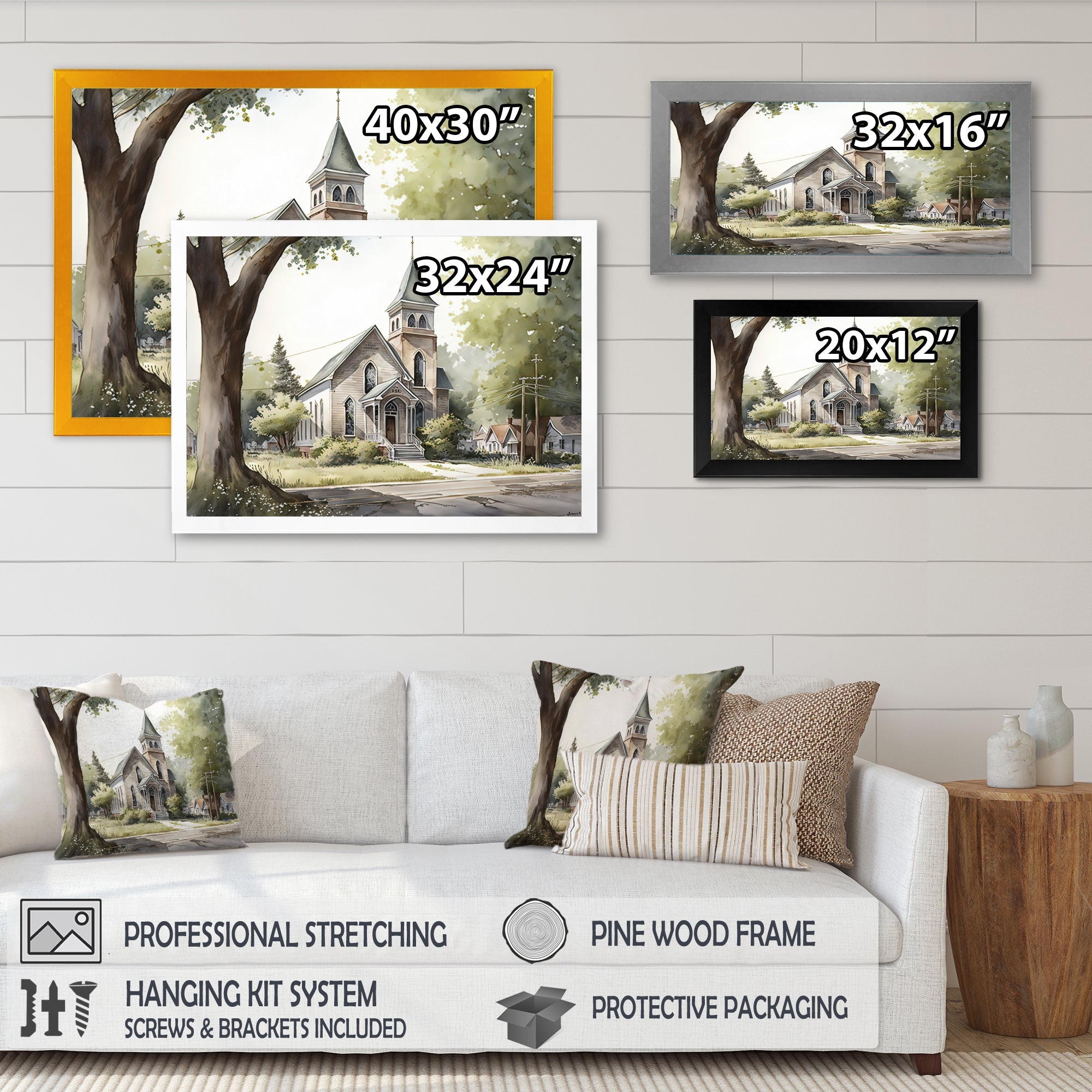 Monochome Yellow And Grey Farm III