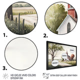 Monochome Yellow And Grey Farm VI