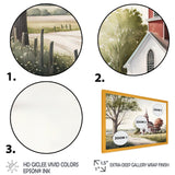 Monochome Yellow And Grey Farm VI