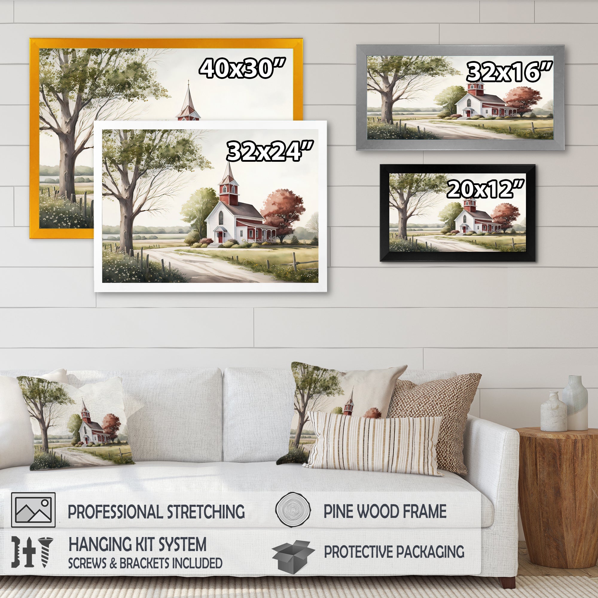 Monochome Yellow And Grey Farm VI