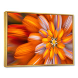 Massive Orange Fractal Flower Wall Art