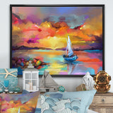 Sunset Painting With Colorful Reflections II Wall Art