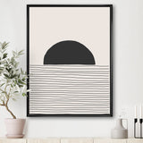 Minimal Geometric Lines And Circle V Wall Art
