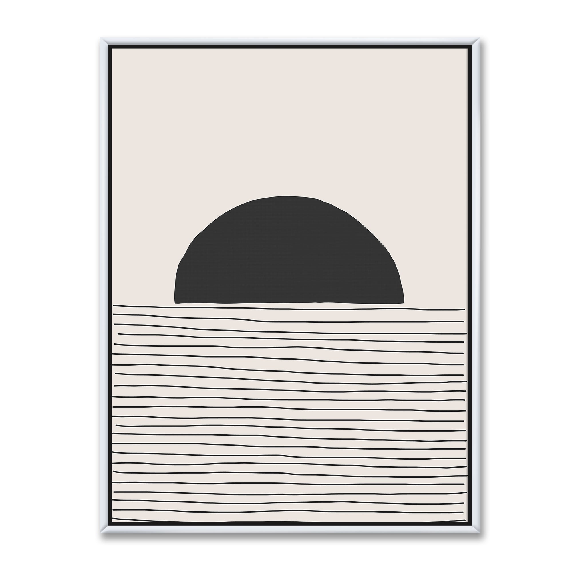 Minimal Geometric Lines And Circle V Wall Art