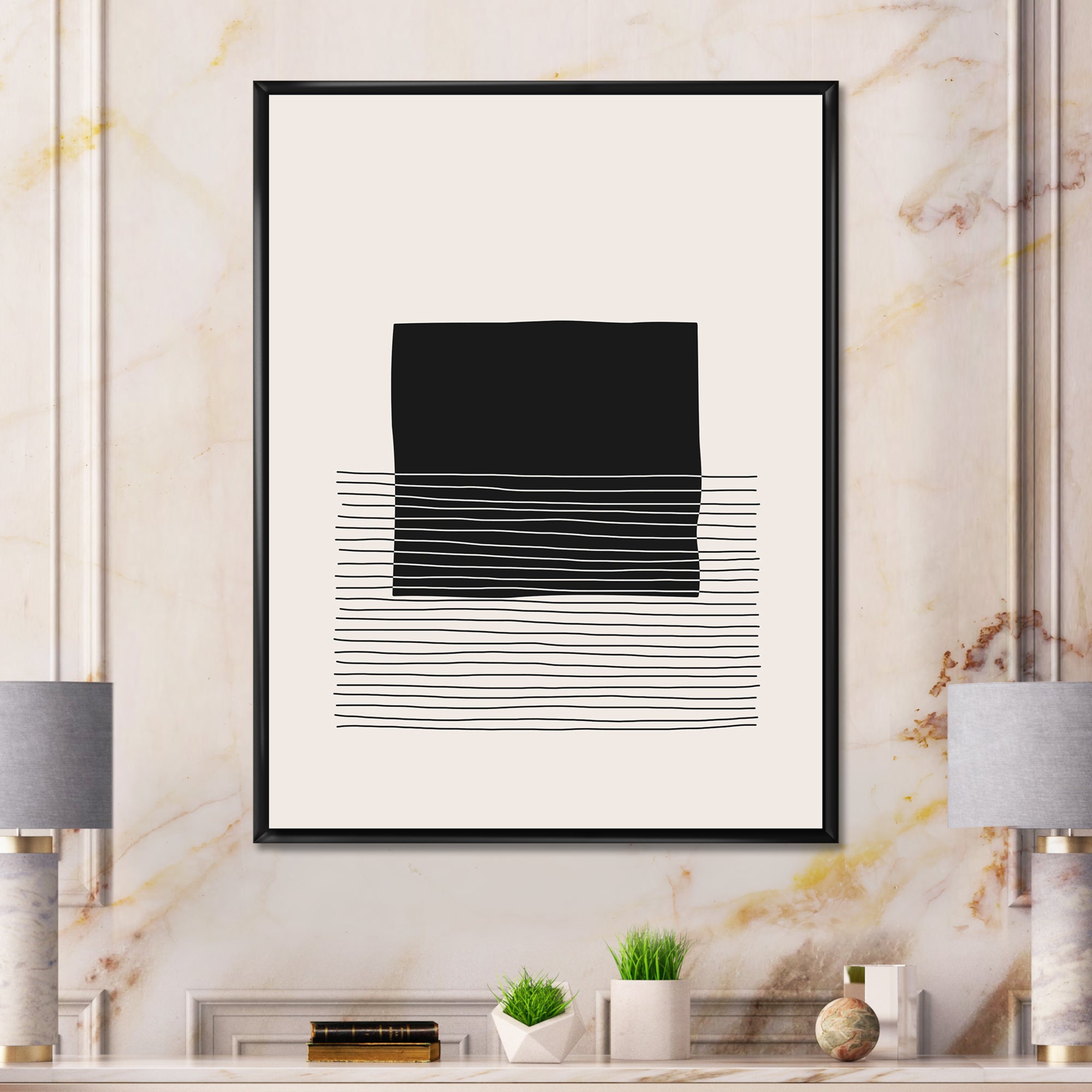 Minimal Geometric Lines And Squares VIII Wall Art