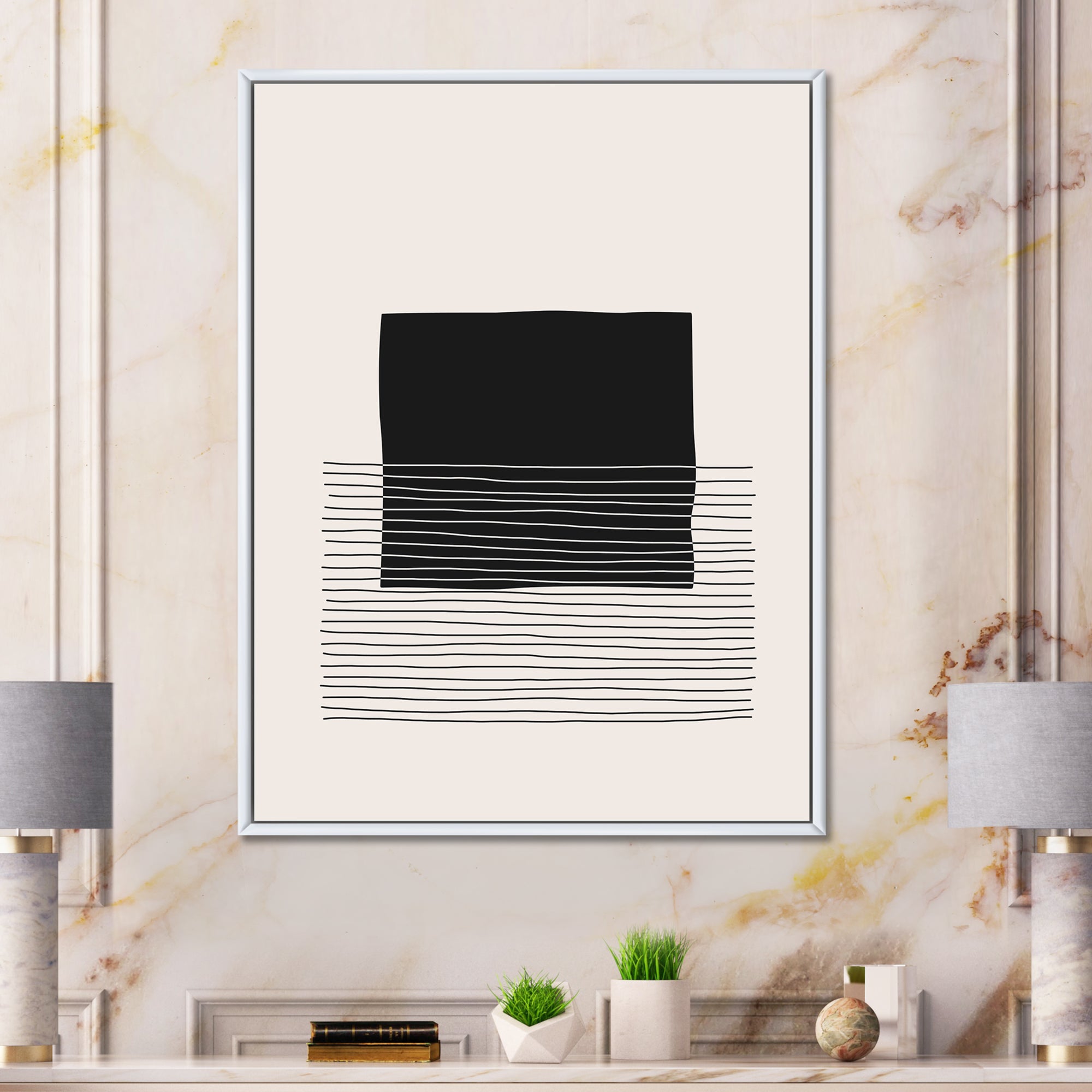Minimal Geometric Lines And Squares VIII Wall Art