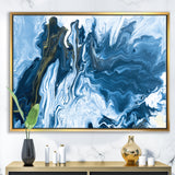 White, grey and White Hand Painted Marble Acrylic III Wall Art