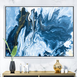 White, grey and White Hand Painted Marble Acrylic III Wall Art