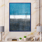 Teal Meets Grey Abstract Art